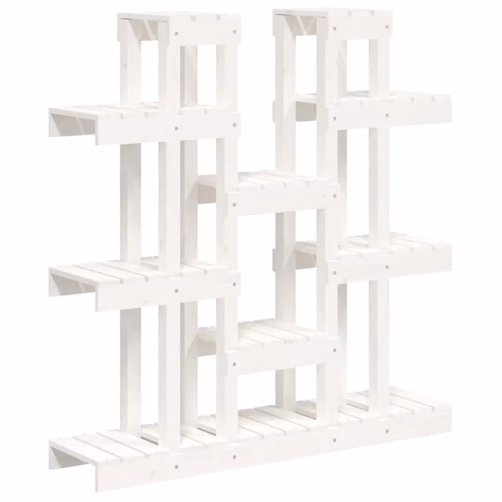 Berkfield Home Rustic White Solid Pine Plant Stand, W/D/H: 25 x 25 x 109.5 cm – 2