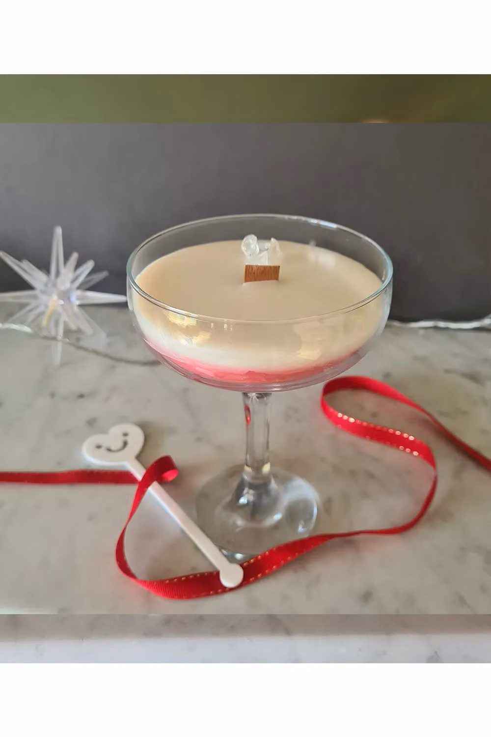 Afewhometruths Handmade Scented Cosmopolitan Cocktail Glass Candle in Transparent – 2