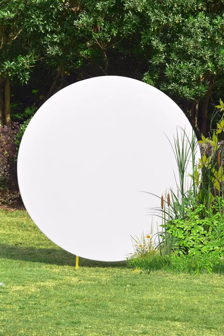 Neel Blue White Spandex Round Arch Backdrop Cover, 200cm