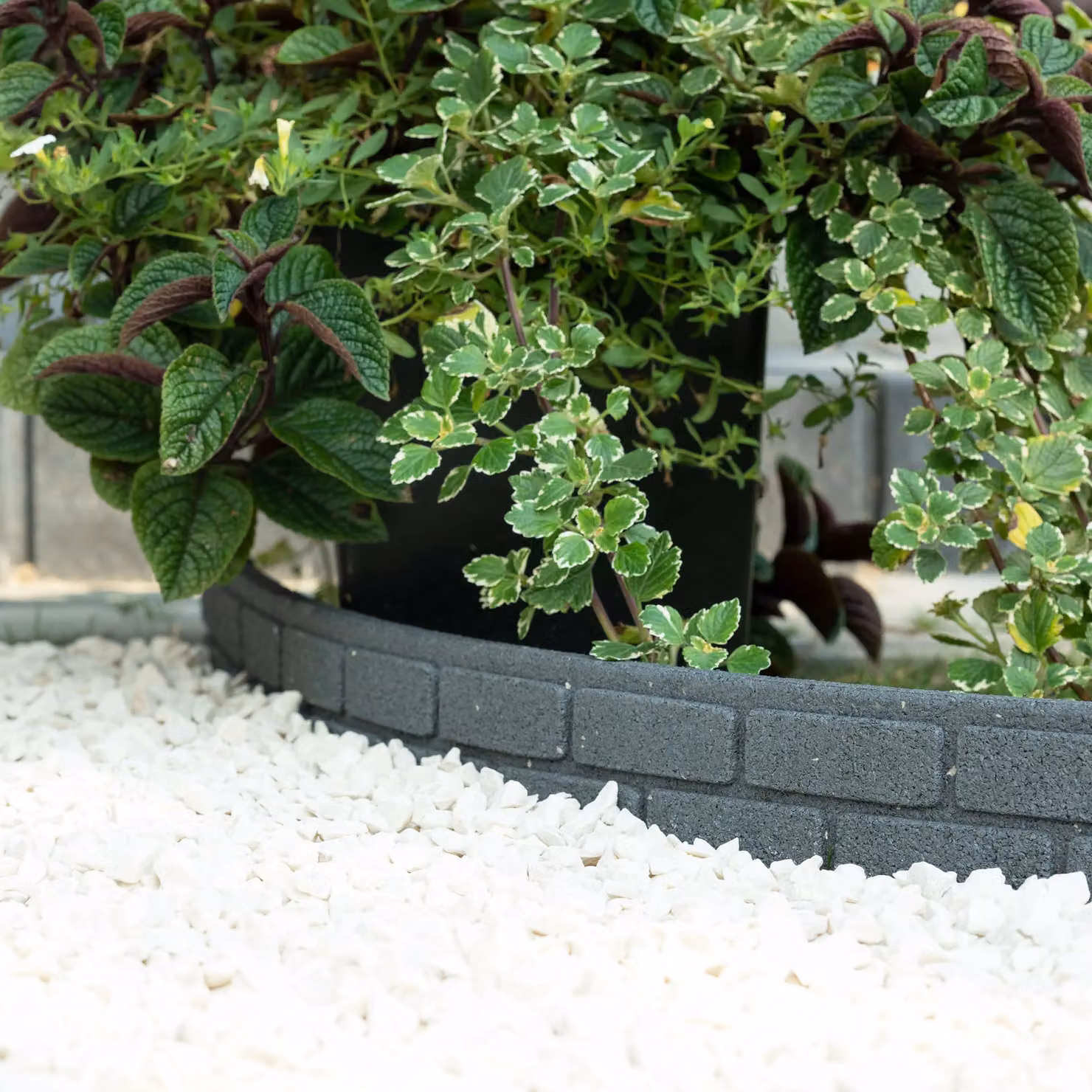 Nicoman Flexible Brick Effect Garden Edging Border, Grey, 2 Pack, 1.2m – 3