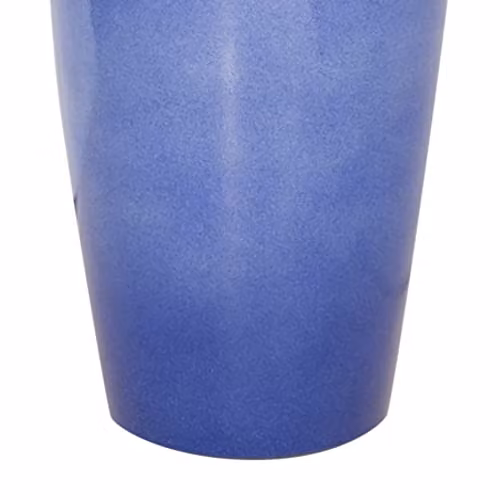Primrose Garden Pacific Blue Cylinder Round Stone Composite Outdoor Planter, Diameter: 75 cm – 3