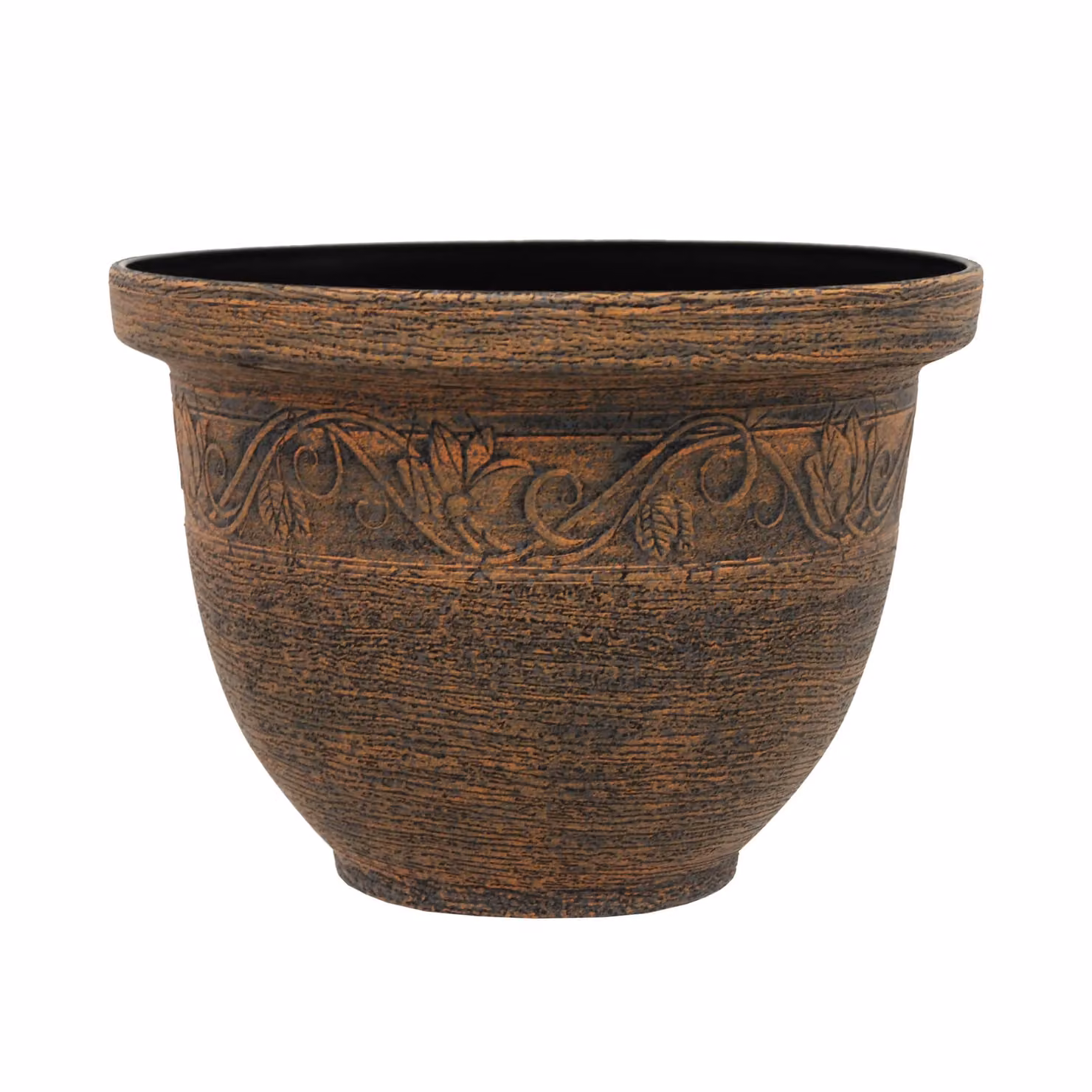 Simpa Kingscliffe Rustic Bronze Plastic Planter Pots, Set of 2 – 2