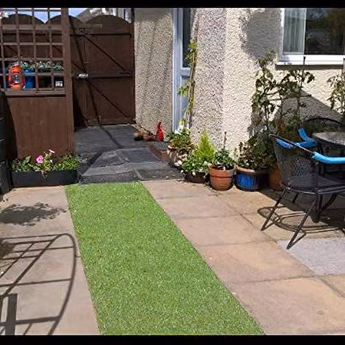 GardenKraft Dark Green Artificial Grass Roll, 20mm Pile Density, UV Resistant – 9