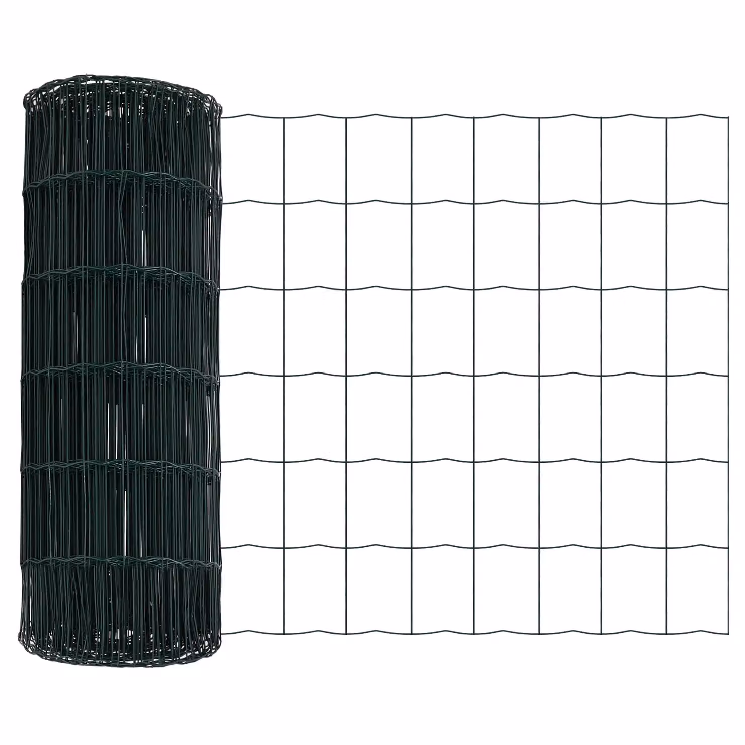 Berkfield Home Euro Fence Green PVC-Coated Steel Rectangular Fencing, W/H: 25 x 0.8 m – 2