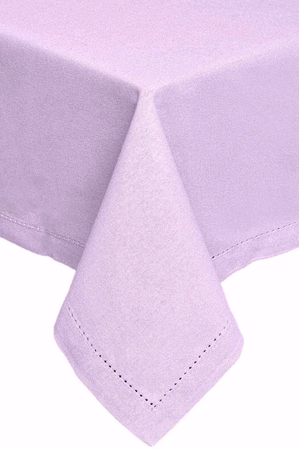 Homescapes Plain Pink Cotton Rectangular Tablecloth, W: 137 cm, L: 178 cm – 2