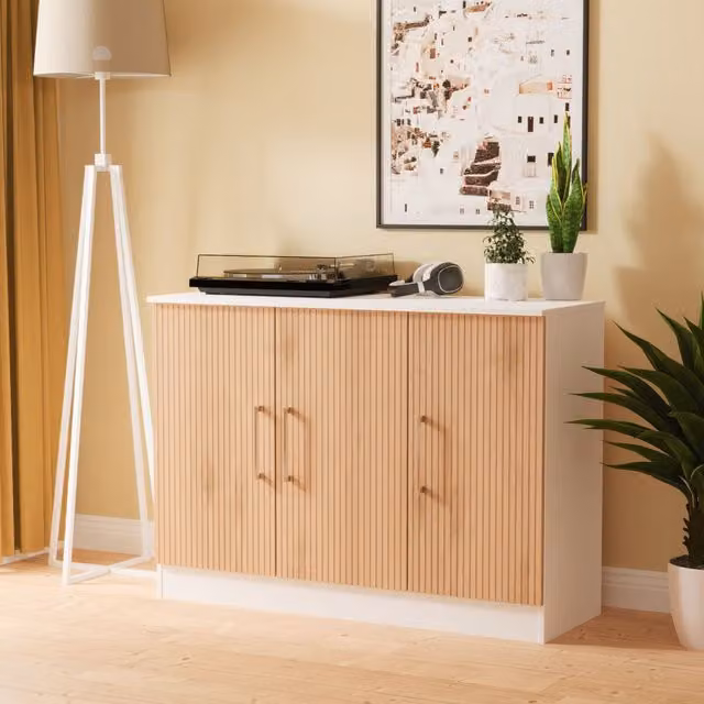 Ready Assembled 2 U Gloucester 3 Door Sideboard in White
