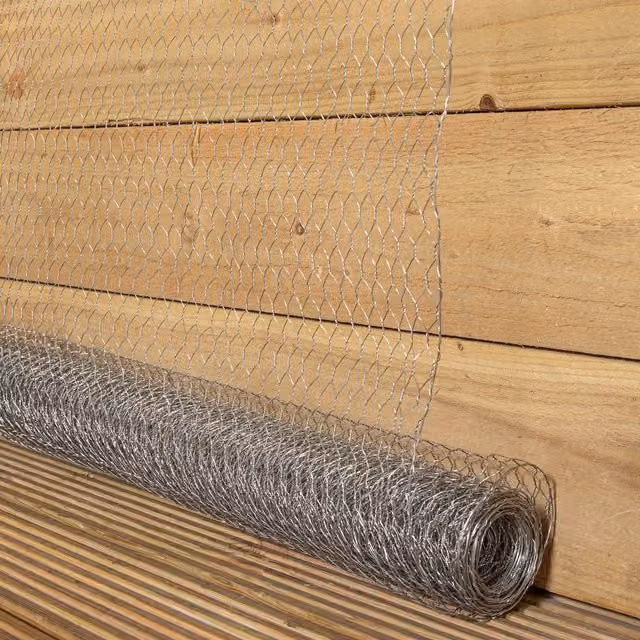 Kingfisher Silver Galvanised Steel 13mm Chicken Wire Mesh Netting for Indoor Plant Support, W: 90 cm, L: 4 m – 3