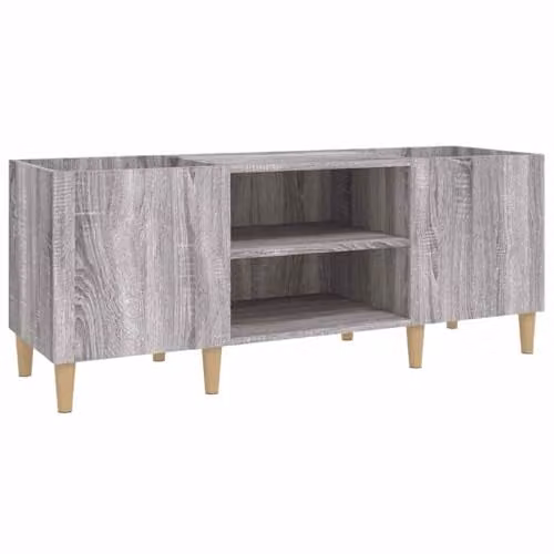 vidaXL Record Cabinet in Grey Sonoma, W/D/H: 121 x 38 x 48 cm