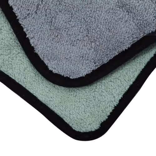 JVL Microfibre Car Cleaning Cloth in Grey, Green and Black, W/D/H: 40 x 40 x 30 cm – 2