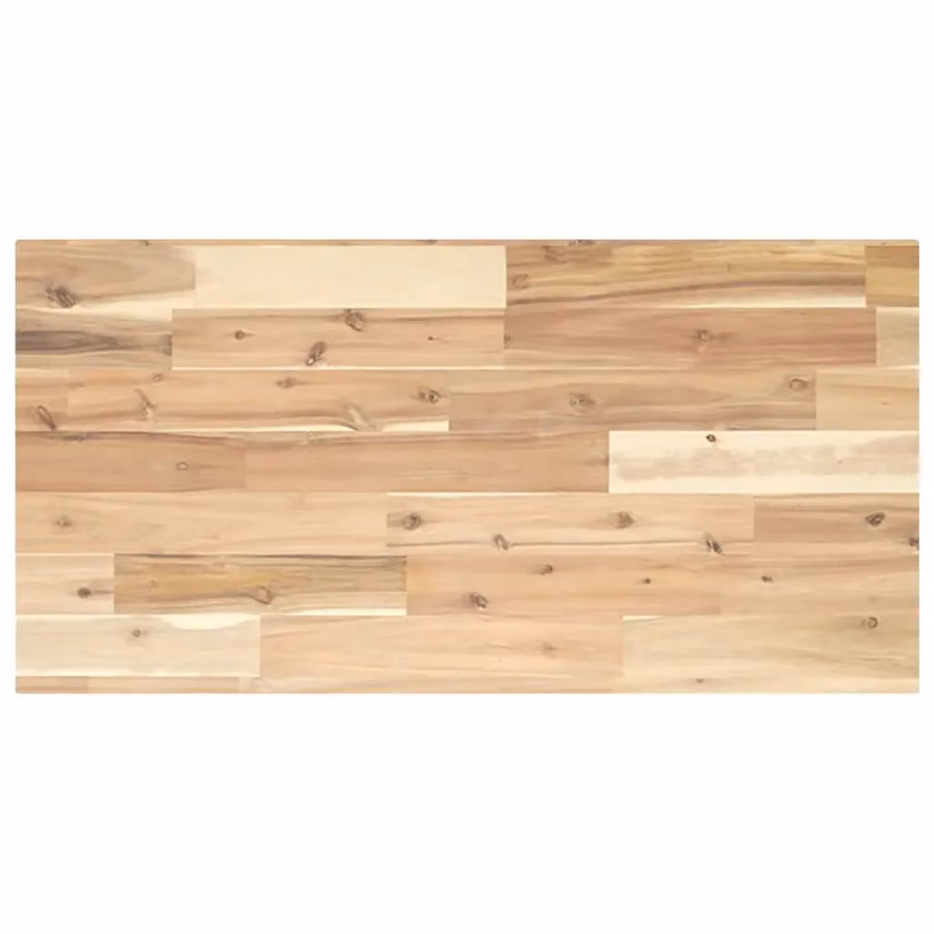 Berkfield Home Floating Shelf, Untreated Solid Acacia Wood, Brown, W/D/H: 100 x 40 x 2 cm