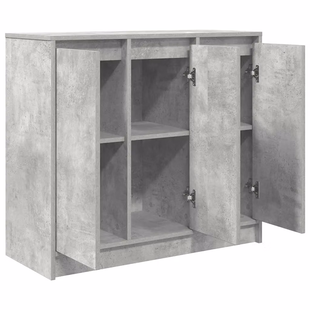 Berkfield Home Industrial Sideboard in Concrete Grey, W/D/H: 85 x 34 x 76 cm – 2