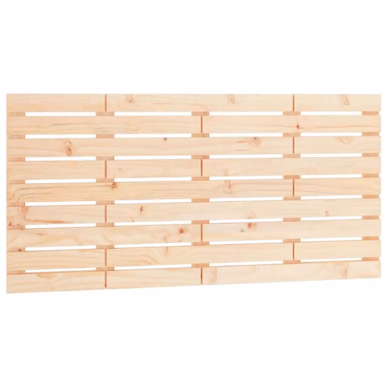 Berkfield Home Rustic Solid Wood Pine Wall Headboard, Brown, W: 141 cm, D: 3 cm, H: 63 cm