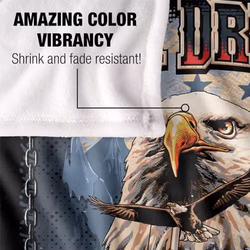 JQ Licensing Semi-Truck Drivers Keep America Running Super Soft Fleece Throw Blanket, Multicolour, W/D: 152 x 127 cm – 3