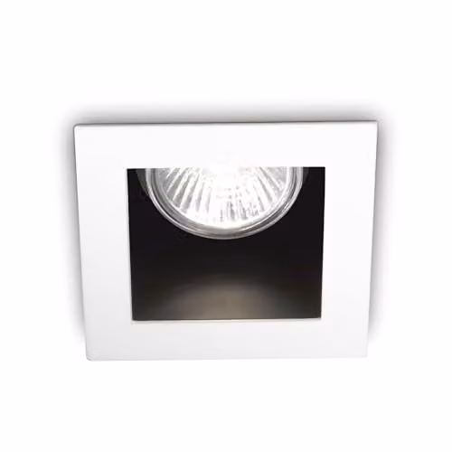 Netlighting Funky 1 Light Recessed Square Spotlight, White, GU10