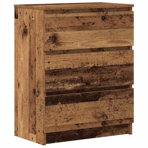 vidaXL Modern Sideboard in Old Wood Brown, W/D/H: 60 x 35 x 76 cm