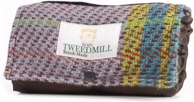 HomeSpace Direct Walker Companion Checked Picnic Mat in Multicolour and Brown Polycotton with Waterproof Underside