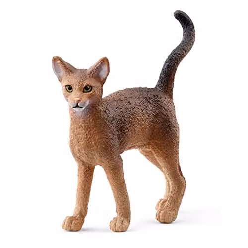 Schleich Farm World Abyssinian Cat Toy Figurine, Brown