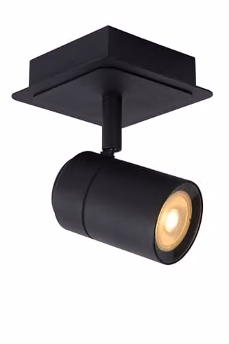 Lucide Lennert Dimmable Adjustable Ceiling Spotlight for Bathroom, Black, GU10, IP44