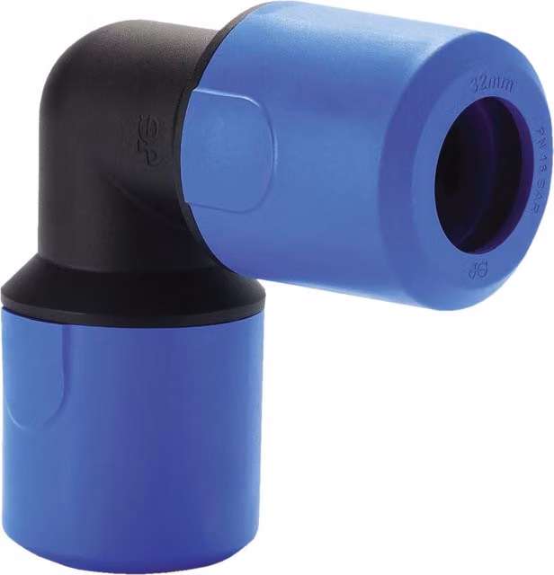John Guest Blue Plastic Push Fit Elbow 20mm, Pack of 10