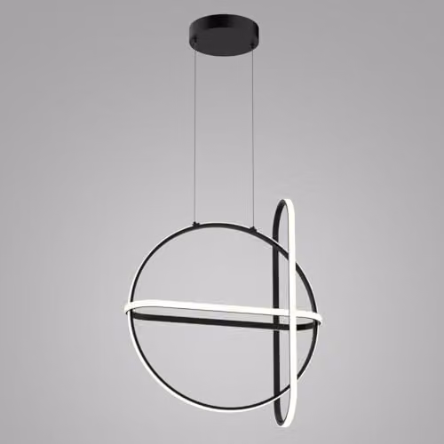 Netlighting Modern LED Suspended Pendant Light in Black with Warm White 3000K 2000lm Dimmable – 2