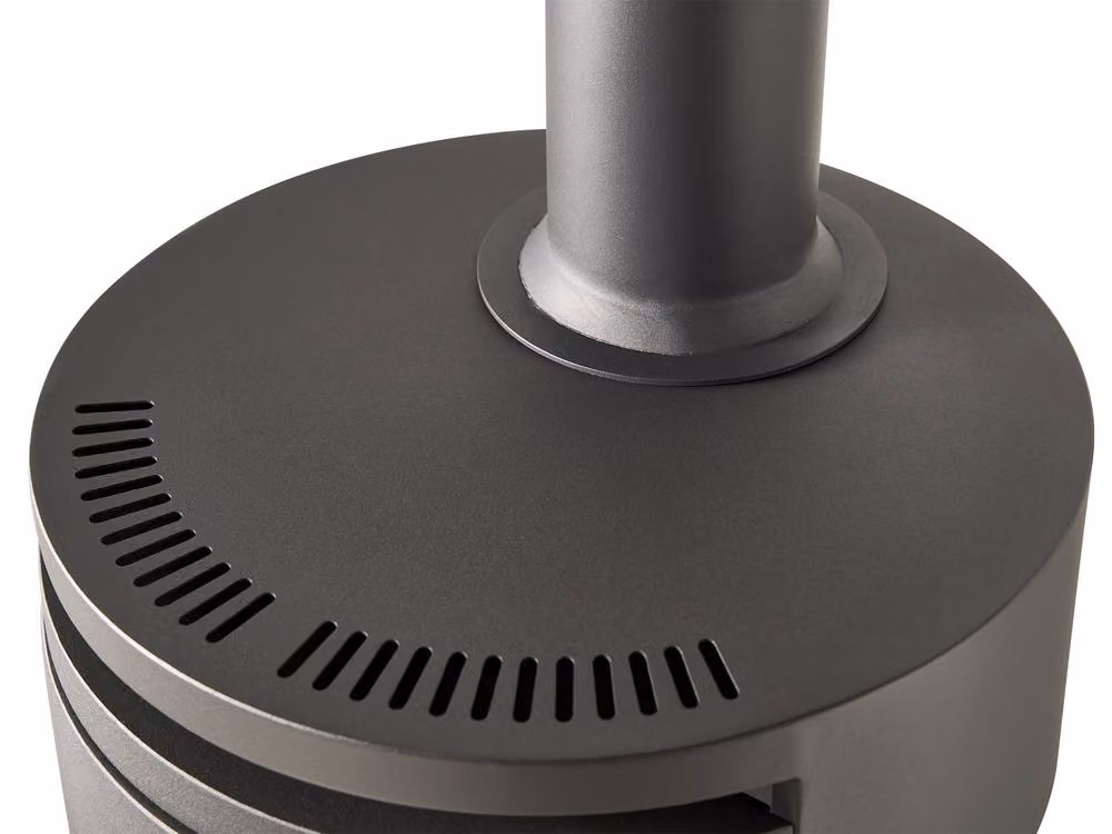 OKO S7 Bio Ethanol Panoramic Stove with Log Storage and Extra Tall Metal Pipe in Dark Grey – 6