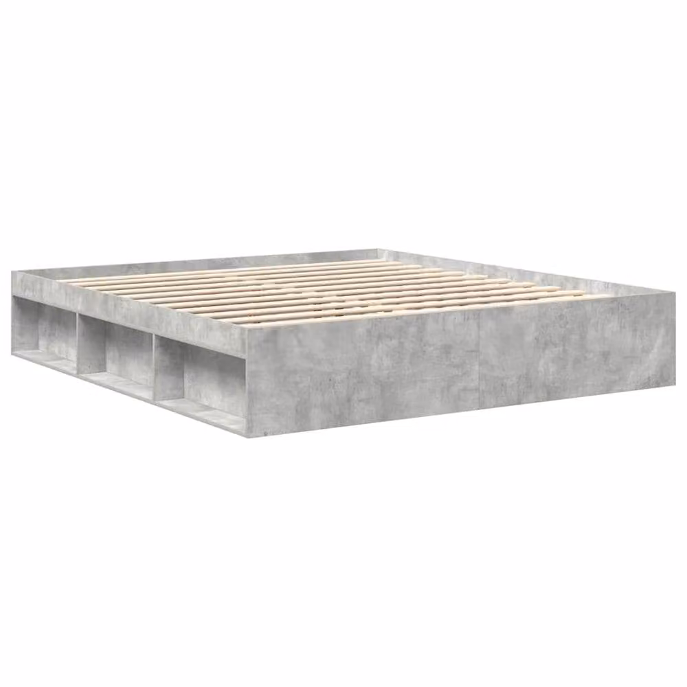 Berkfield Home Super King Size Bed Frame in Concrete Grey, W/D/H: 180 x 200 cm – 2