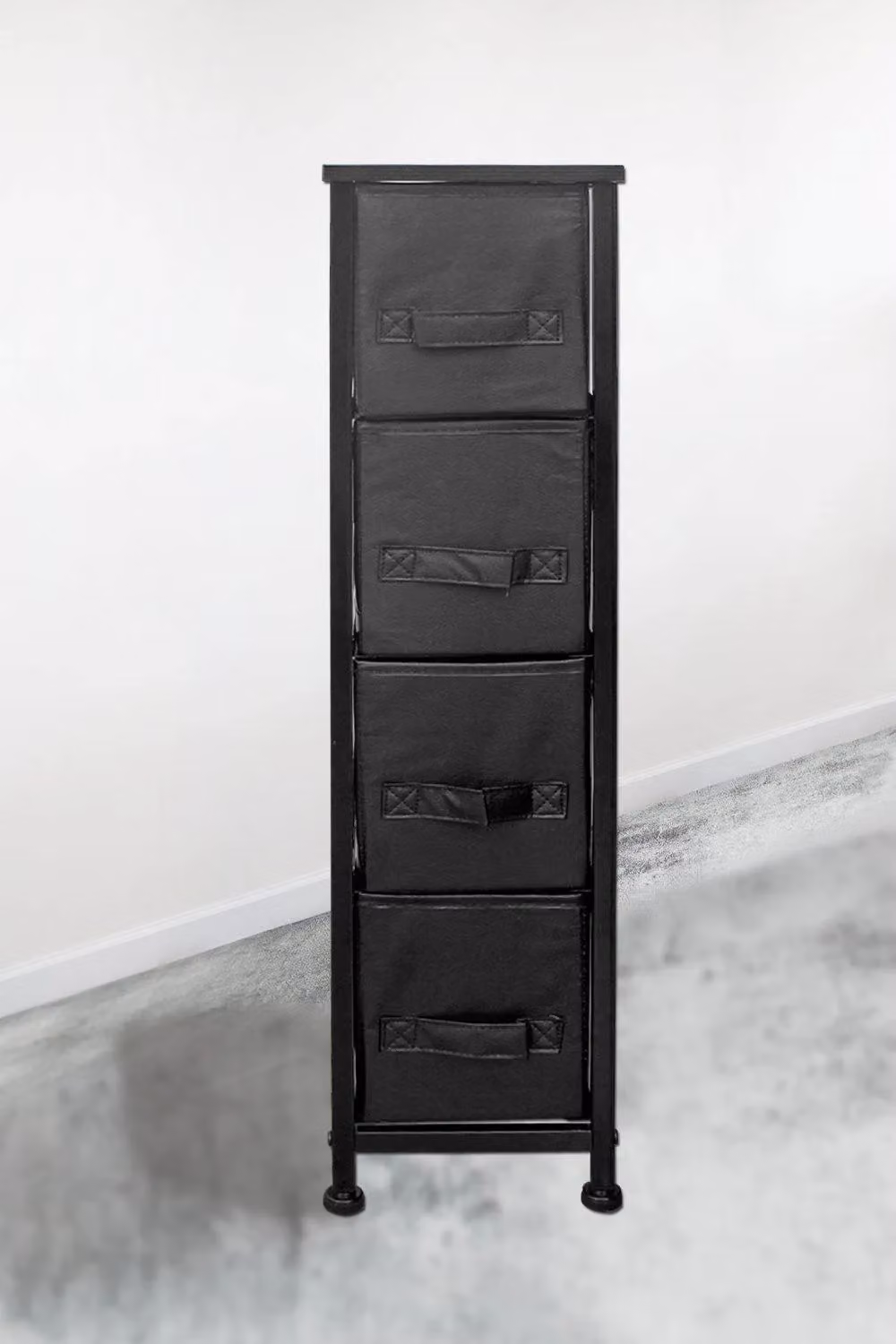 Clarisworld 4 Drawer Narrow Storage Tower Chest in Black – 3
