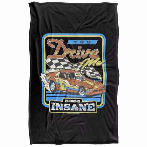 Steven Rhodes You Drive Me Insane Super Soft Fleece Throw Blanket, Multicolour, W/D/H: 91 x 147 cm – 5