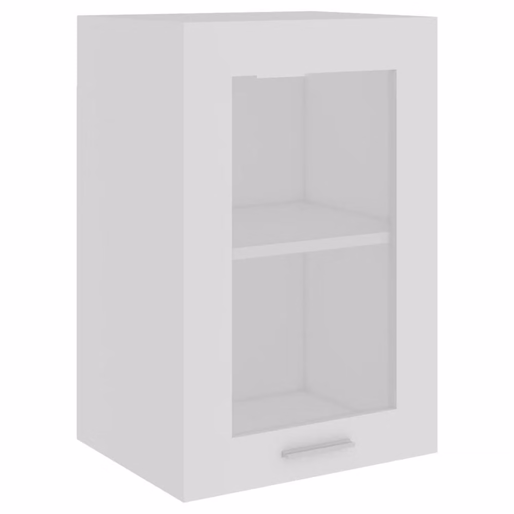 Berkfield Home White Glossy Hanging Glass Cabinet with Glass Doors, W/D/H: 40 x 31 x 60 cm – 2
