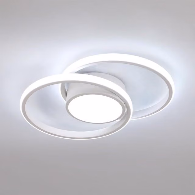 COMELY Modern Round LED Ceiling Light, 42W, 6500K Cool White, White