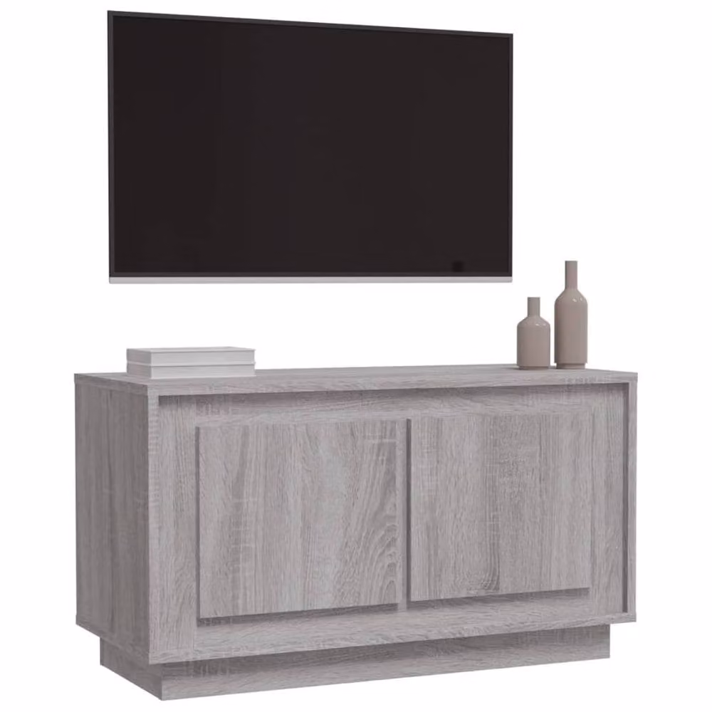 Berkfield Home Grey Sonoma TV Cabinet in Engineered Wood W/D/H: 80 x 35 x 45 cm – 3
