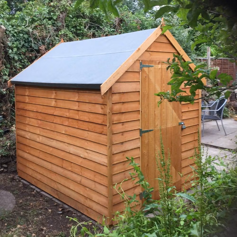 Shires Brown Dip Treated Overlap Apex Single Door Garden Shed – 3