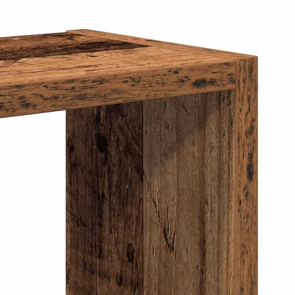 Berkfield Home Old Wood Wall Shelf in Brown, W/D/H: 90 x 16 x 78 cm – 4