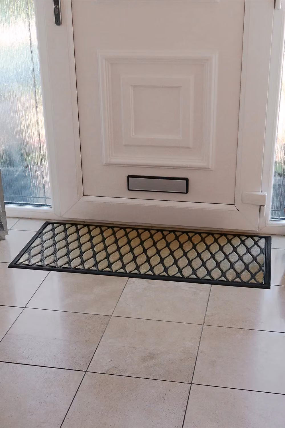 JVL Vienna Rubber Backed Scraper Doormat, Graphic Design, Beige/Sand/Brown, W: 45 cm, L: 100 cm – 2