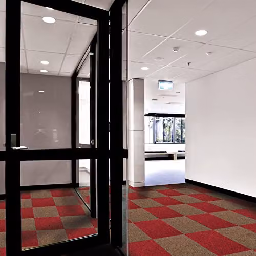 MonsterShop Sand and Scarlet Red Carpet Tiles, 10 m2, W/D/H: 50 x 50 cm – 3