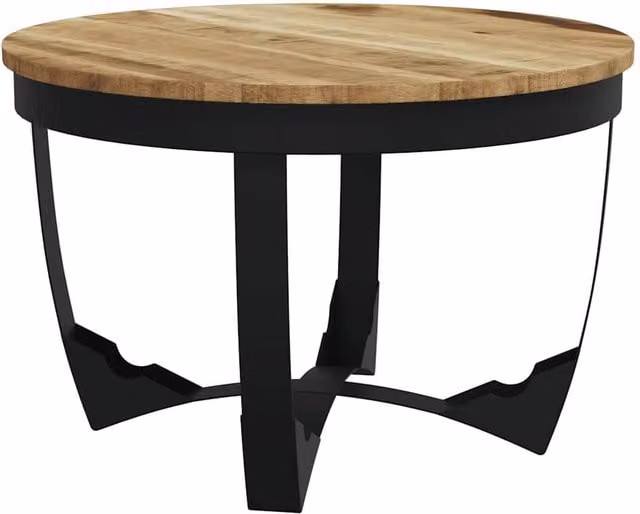 Berkfield Home Solid Rough Mango Wood Coffee Table in Brown W/D/H: 60 x 40 cm – 1