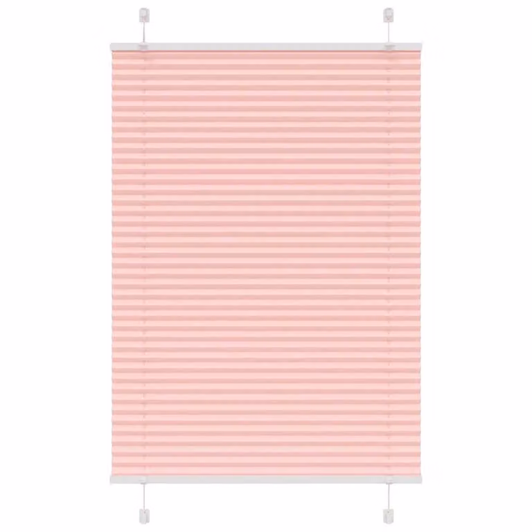 Berkfield Home Single Pleat Corded Blind in Pink, Polyester, W/H: 100 x 100 cm