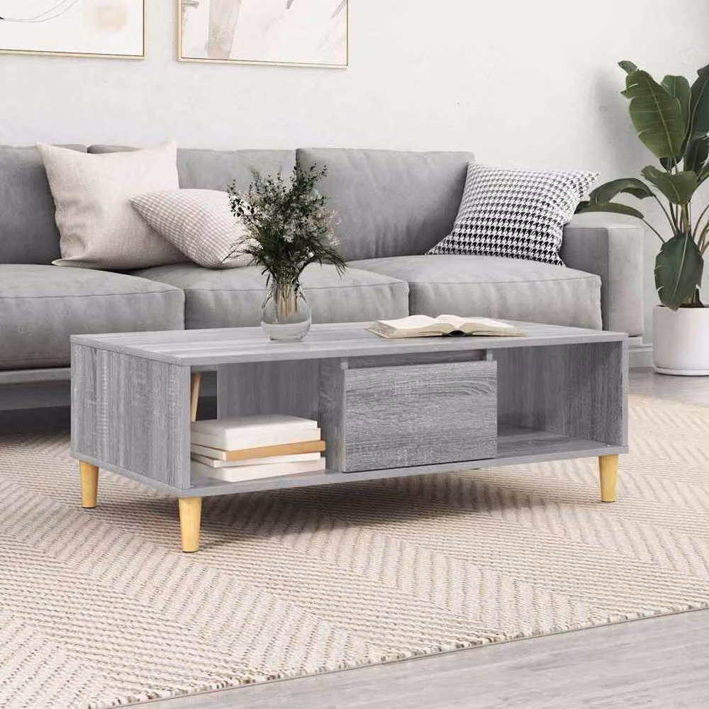 Berkfield Home Modern Storage Unit with Door in Grey Sonoma, W/D/H: 103.5 x 35.0 x 35.0 cm – 2