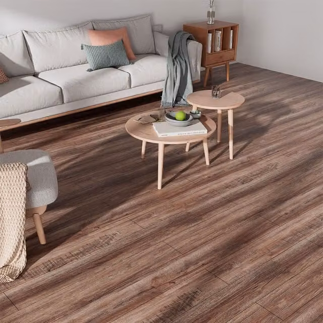 Lifeideas Rigid SPC Wood Look Vinyl Flooring Plank in Brown