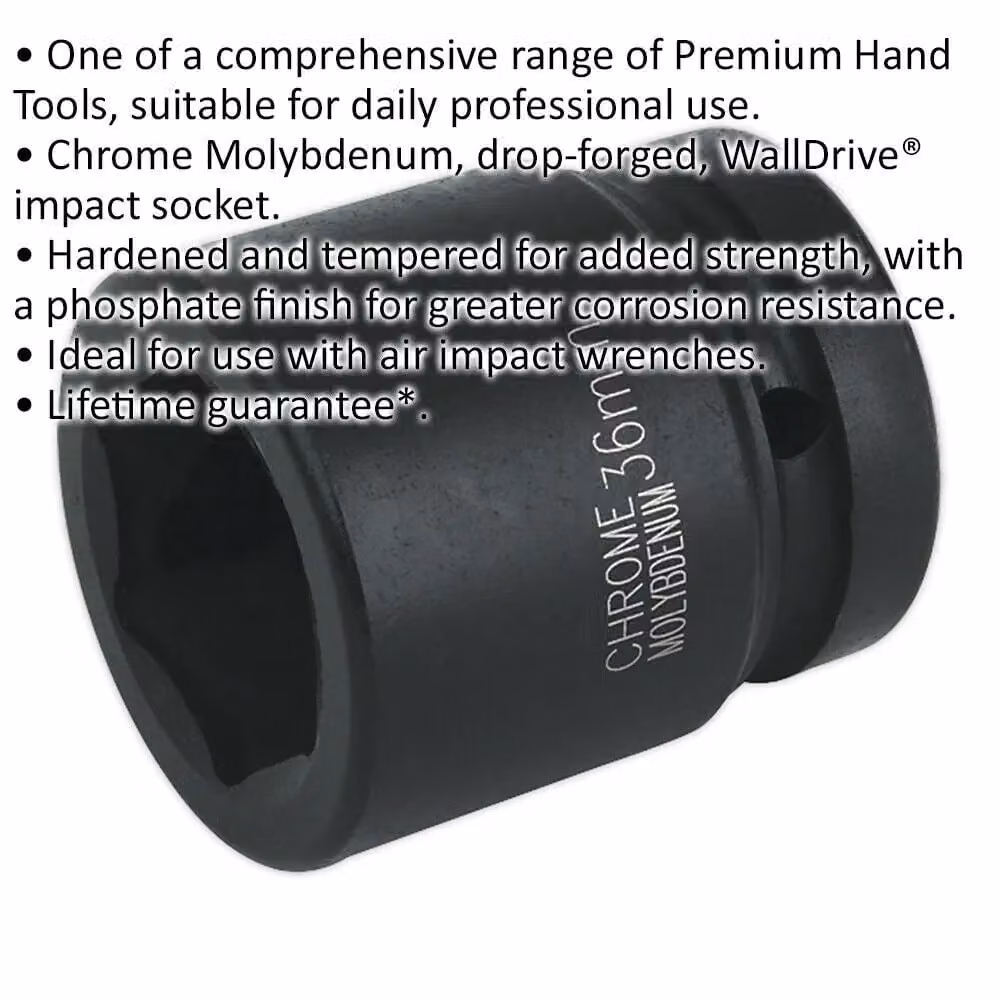 Loops 36mm Forged Chromoly Impact Socket with 1 Inch Square Drive – 2
