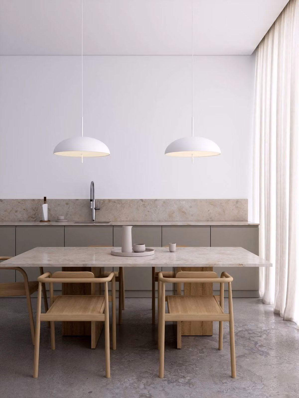 Nordlux Versale Suspended Pendant Light, White Metal, Diameter: 50 cm – 2