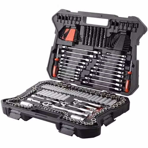 STARWORK True Mechanic 303-Piece Professional Mechanics Tool Set in Black, SAE and Metric, Chrome Vanadium and Stainless Steel