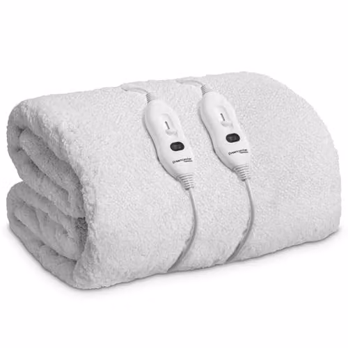 Dreamcatcher Sherpa Double Electric Blanket in White, W/D/H: 140 x 200 cm – 1
