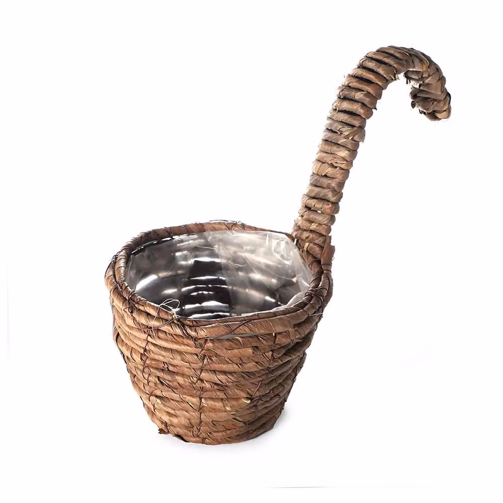 Voltico Small Over Fence Hanging Basket Planter, Brown, W/D/H: 19.0 x 12.0 x 14.5 cm – 2