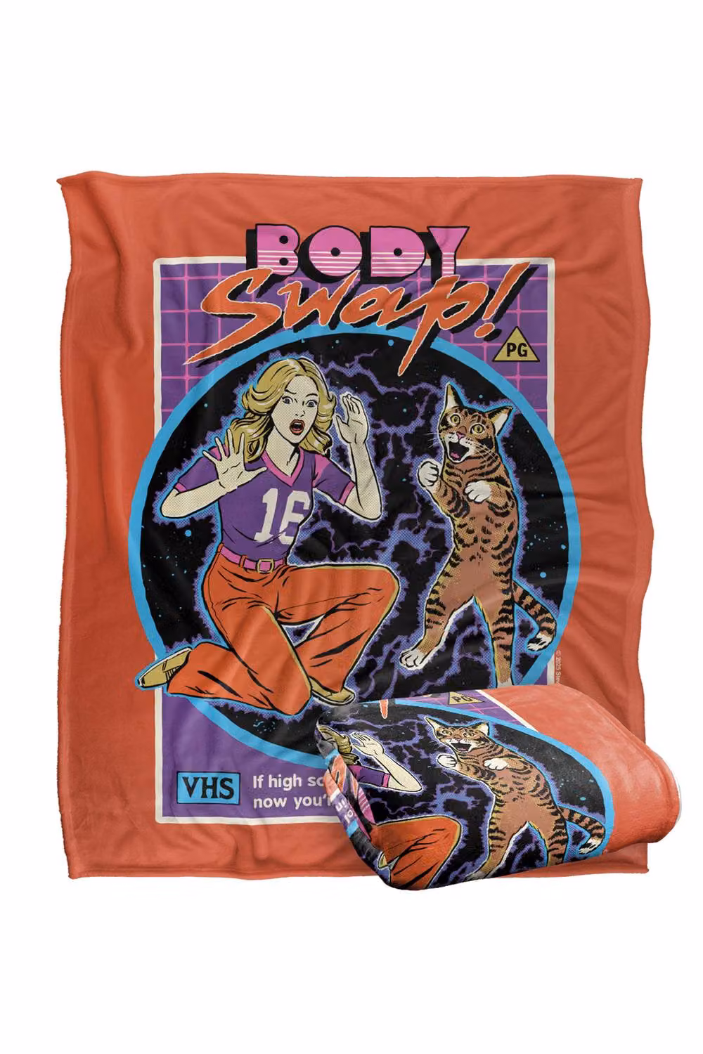 Steven Rhodes Body Swap Silky Touch Super Soft Fleece Throw Blanket, Multicolour, W/D/H: 152 x 127 cm – 2