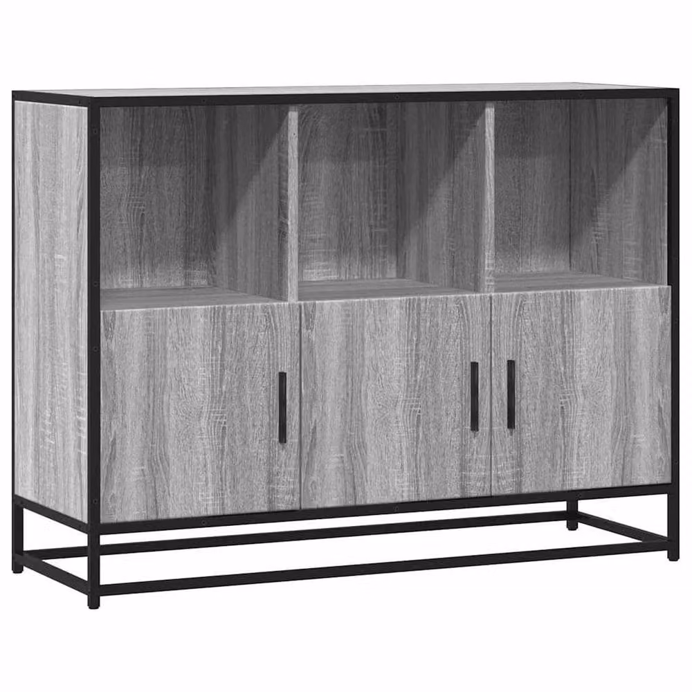 Berkfield Home Grey Sonoma Sideboard in Engineered Wood, W/D/H: 100 x 35 x 76 cm – 3