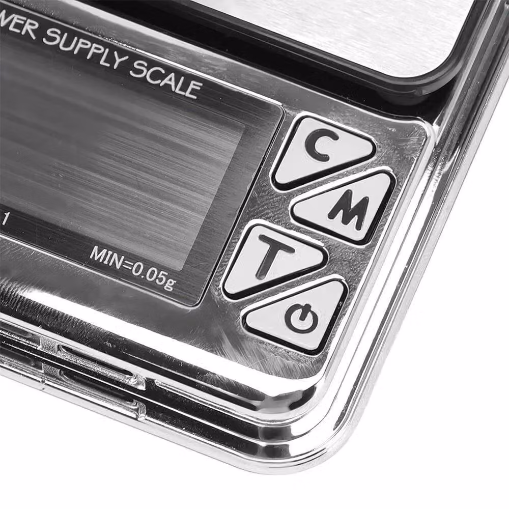 NESTLUNE High-Precision Digital Scale with Digital Display in Silver, 500g Capacity, W/D/H: 100 x 100 x 100 cm – 6