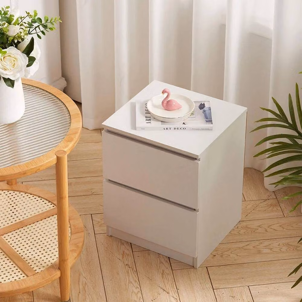 SPETLEK Bedside Cabinet in White with 2 Drawers, W/D/H: 32 x 30 x 41 cm – 2
