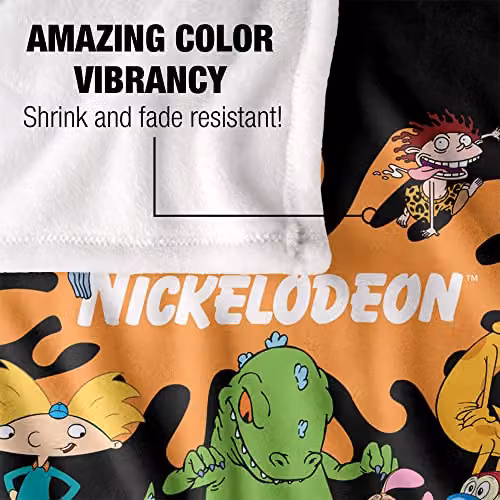 Logovision Nickelodeon White Fluffy Fleece Throw Blanket, W/D/H: 152 x 127 cm – 3