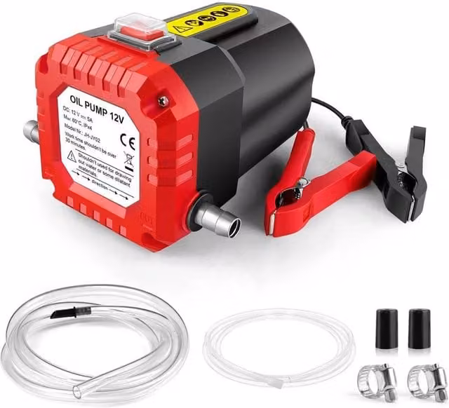 NESTLUNE 1000W Electric Car Diesel Engine Oil and Fuel Transfer Pump in Black